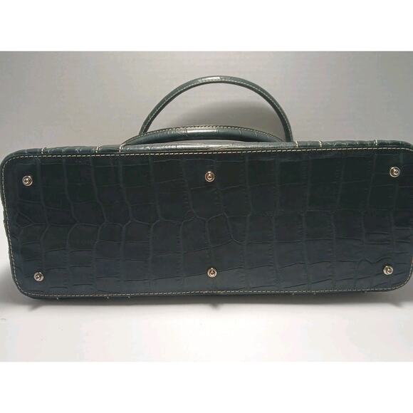 VTG Dooney & Bourke Bayou Croc Embossed Leather Shoulder Satchel Handbag - Picture 5 of 11